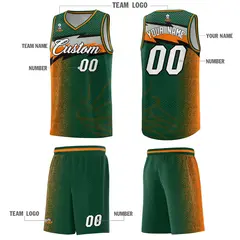 Kelly Green Dot Scatter Graffiti Pattern Basketball Jersey 2