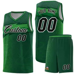 Kelly Green Dot Scatter Graffiti Pattern Basketball Jersey