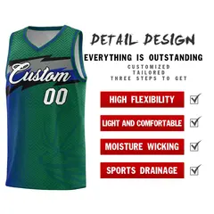 Kelly Green Dot Scatter Graffiti Pattern Basketball Jersey 4