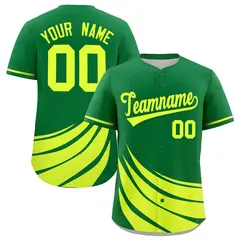 Kelly Green Fluorescent Green Graffiti Wind Mark Baseball Jersey