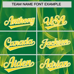 Kelly Green Fumes Graffiti Pattern Authentic Baseball Jersey 3