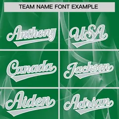 Kelly Green Fumes Graffiti Pattern Authentic Baseball Jersey 3