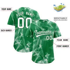 Kelly Green Fumes Graffiti Pattern Authentic Baseball Jersey 2