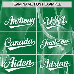 Kelly Green Fumes Graffiti Pattern Authentic Baseball Jersey 3