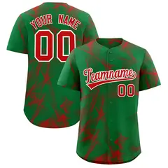 Kelly Green Fumes Graffiti Pattern Authentic Baseball Jersey 1