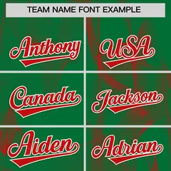 Kelly Green Fumes Graffiti Pattern Authentic Baseball Jersey 3