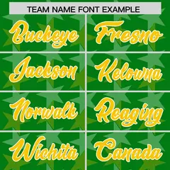 Kelly Green Gold All Star Graffiti Pattern Football Jersey 3