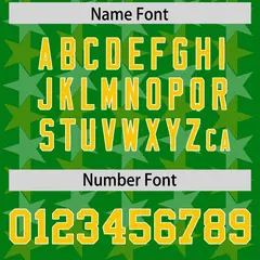 Kelly Green Gold All Star Graffiti Pattern Football Jersey 4