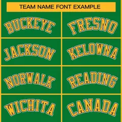 Kelly Green Gold Black-White Classic Style Hockey Jersey 3