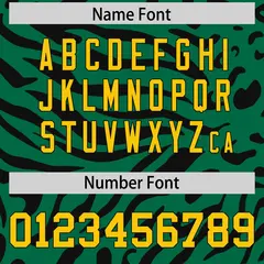 Kelly Green Gold-Black Zebra Stripes Football Jersey 4