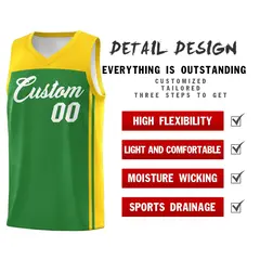 Kelly Green Gold Classic Sets Basketball Jersey 2