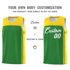 Kelly Green Gold Classic Sets Basketball Jersey 3