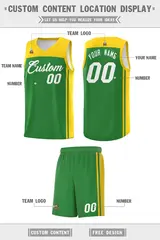 Kelly Green Gold Classic Sets Basketball Jersey 5