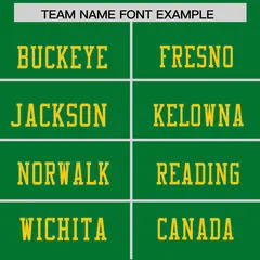 Kelly Green Gold Color Block Authentic Football Jersey 3