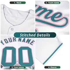 Kelly Green Gold Four Leaf Clover Pattern St. Patrick's Day Baseball Jersey 6