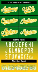 Kelly Green Gold Gold-White Gradient Two-Button Softball Jersey 3