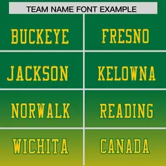 Kelly Green Gold Gradient Fashion Authentic Football Jersey 3