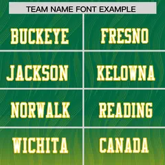 Kelly Green Gold Gradient Outdoor Flag Football Jersey 3