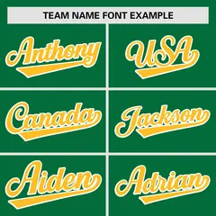 Kelly Green Gold Gradient Side Authentic Baseball Jersey 3