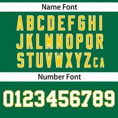 Kelly Green Gold Gradient Star Pattern Baseball Jersey 4
