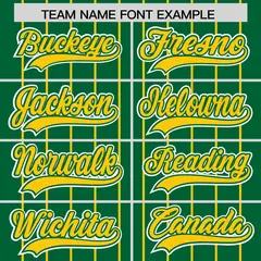 Kelly Green Gold Gradient Stripe Sleeves Baseball Jersey 3