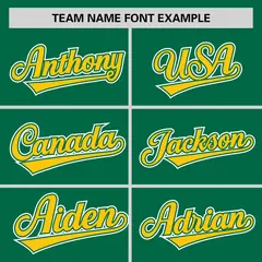 Kelly Green Gold Half Stripe Authentic Baseball Jersey 3