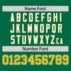 Kelly Green Gold Half Stripe Authentic Baseball Jersey 4