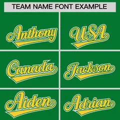 Kelly Green Gold Ice Cream Helmet Pattern Hockey Jersey 3