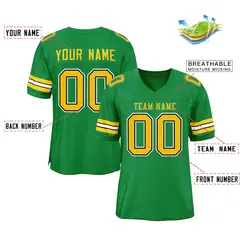 Kelly Green Gold-Kelly Green Football Jersey 2