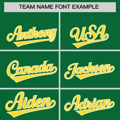 Kelly Green Gold Leopard Graffiti Side Baseball Jersey 3