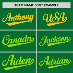 Kelly Green Gold-Neon Green Gradient Side Baseball Jersey 3