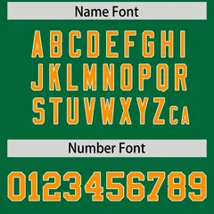 Kelly Green Gold Orange White Side Stripe Football Jersey 4