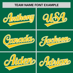 Kelly Green Gold Raglan Pullover Authentic Baseball Jersey 3