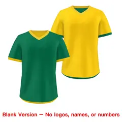 Kelly Green Gold Reversible Pullover Baseball Jersey 9