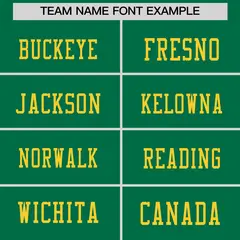 Kelly Green Gold Sequin Lettering Football Jersey 3