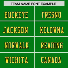 Kelly Green Gold Shoulder Cut Two-Tone Flag Football Jersey 3