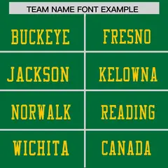Kelly Green Gold Shoulder Star Pattern Flag Football Jersey 3