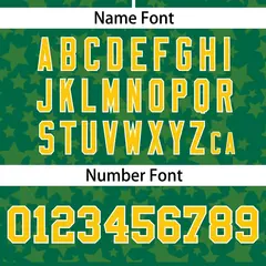 Kelly Green Gold Star Graffiti Authentic Baseball Jersey 4