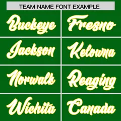 Kelly Green Gold Star Pattern Raglan Football Jersey 3