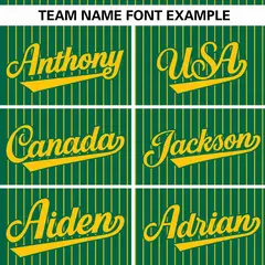 Kelly Green Gold Stripe Authentic Pullover Baseball Jersey 3