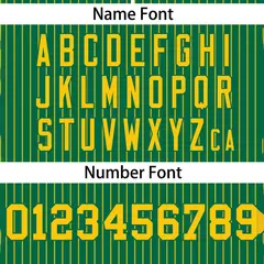 Kelly Green Gold Striped Fashion Two-Button Softball Jersey 3