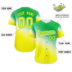 Kelly Green Gold Tiny Spot Gradient Baseball Jersey 2