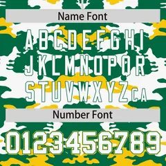 Kelly Green Gold-White Camo Authentic Baseball Jersey 4