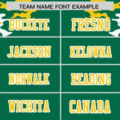 Kelly Green Gold-White Camo Authentic Football Jersey 3