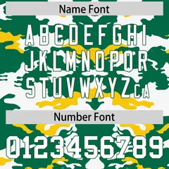 Kelly Green Gold-White Camo Authentic Football Jersey 4