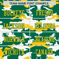 Kelly Green Gold-White Camo Authentic Football Jersey 3