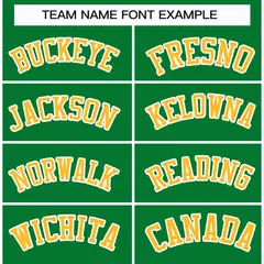 Kelly Green Gold-White Classic Style Hockey Jersey 3