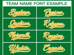 Kelly Green Gold-White Classic Style Hockey Jersey 3