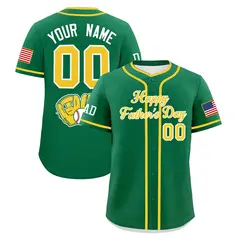Kelly Green Gold White Father's Day Classic Baseball Jersey 1