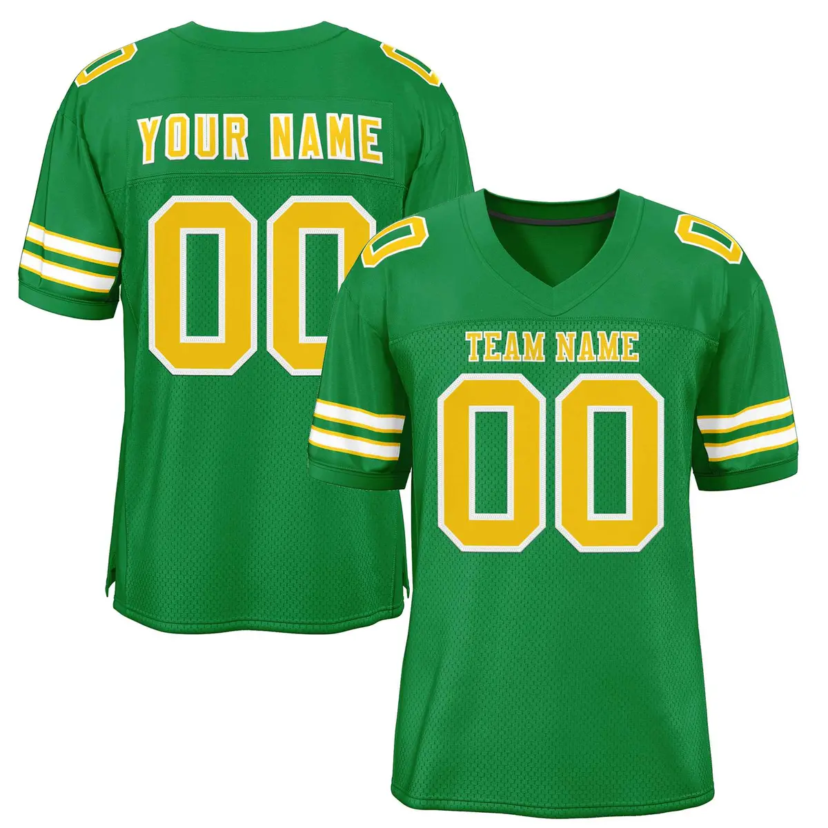 Kelly Green Gold-White Football Jersey